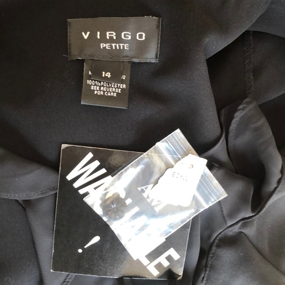 Virgo Petite Black Button-up Blazer Sz14 NWTS - Picture 7 of 8